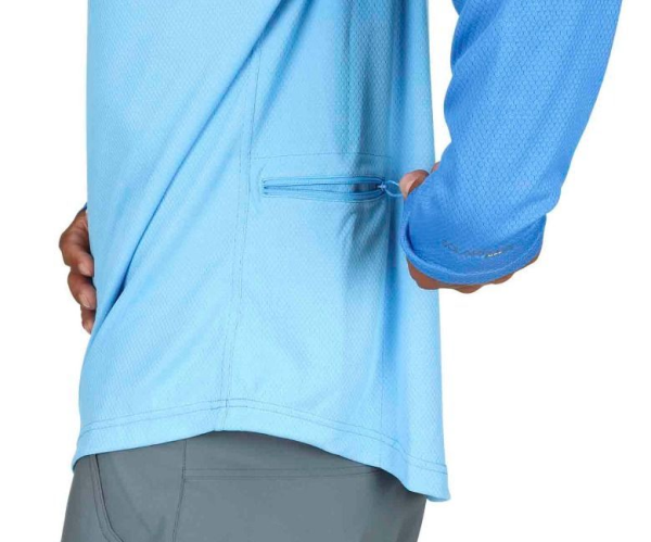 Simms Solarflex Cool Crew Summer Sky Side Zip Simms Solarflex Cool Crew Summer Sky Side Zip
